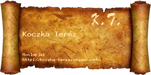 Koczka Teréz névjegykártya